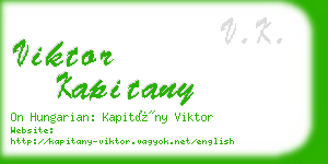 viktor kapitany business card